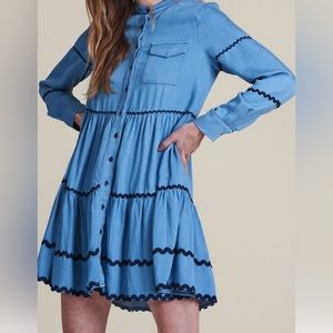 Sale/ The Shirt Rochelle Behrens denim dress Sz L